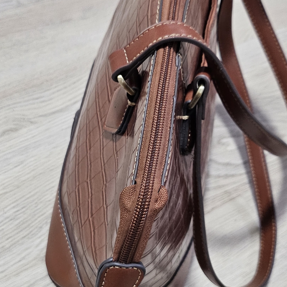 St. John's Bay Brown Shoulder Bag with Structured Design